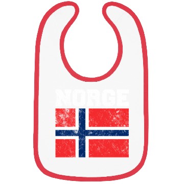 Discover Norge Flag Norwegian Flag Bibs