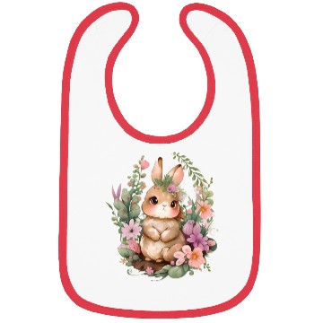 Discover Happy Bunny Flower Easter Bunny Rabbit Bibs