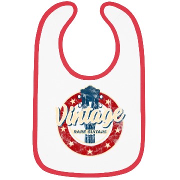 Discover Vintage Electric Guitar Player Rock and Roll Fan Bibs