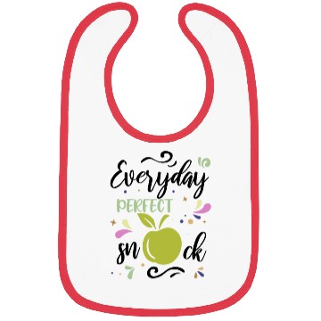Discover Everyday Perfect Snack Apple Fruit Quote Bibs