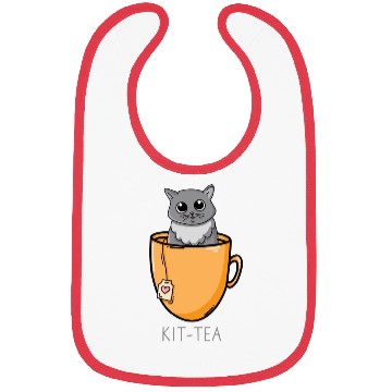 Discover Kit Tea Cat Kitten Lover Bibs
