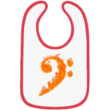Discover Cool Bass Clef Fire Musicalymbol Lover Bibs