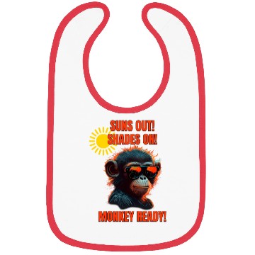 Discover Suns Out Shades On Monkey Ready Bibs