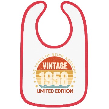 Discover Vintage 1958 Bibs Wo 65Th 65 Year Old