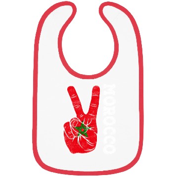 Discover Victory Two Fingers Morocco Flag Patriotic Bibs