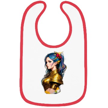 Discover Artistic Comic Style Nordic Medieval Fantasy Woman Bibs