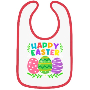 Discover Happy Easter Day Bunny Eggs Easter Bibs