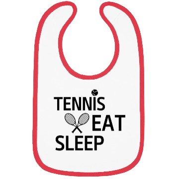Discover tennis eat sleep Bibs
