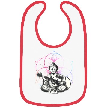 Discover Buddha - Playing Guitar - Yoga Buddhist - Yogi Bibs