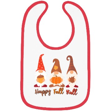 Discover Happy Fall Y'all Gnome Pumpkin Acorn Autumn Bibs