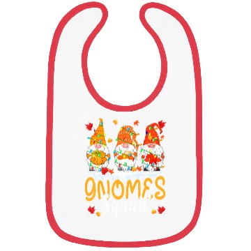 Discover Gnomes Squad Cute Thanksgiving Light Autumn Three Bibs