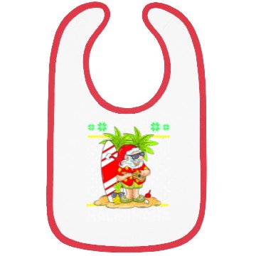 Discover Mele Kalikimaka Santa Claus Surfer Guitar Bibs
