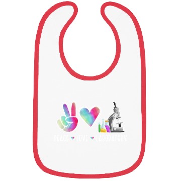 Discover Lab Technologist Peace Love Laboratory Bibs