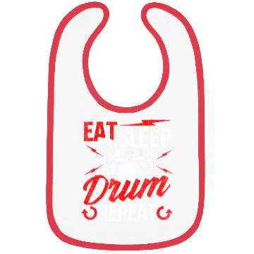 Discover Eat Sleep Drum Repeat Drummer Drumming Band Lover Bibs