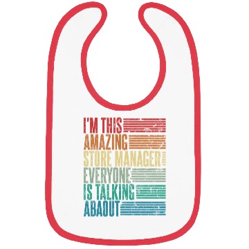 Discover Vintage Store Manager Profession Gift Retro Bibs