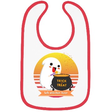 Discover Halloween Cute Ghost Witching Hour Trick Or Treat Bibs