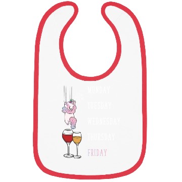 Discover Party Unicorn Wine Lover Funny Weekend Party Bibs