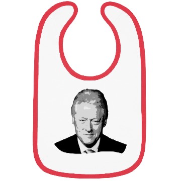 Discover Bill Clinton Grayscale Pop Art Bibs