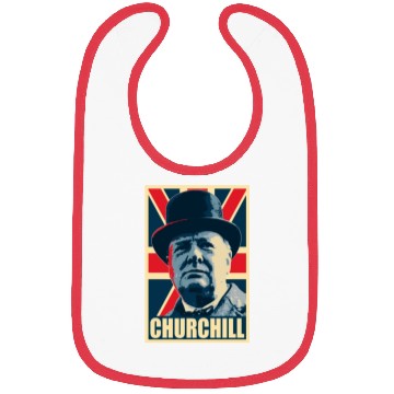 Discover Winston Churhill Union Jack Propaganda Pop Art Bibs