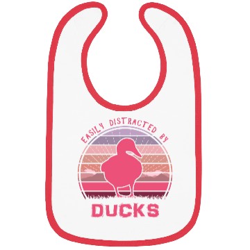 Discover Easily Distracted By Ducks Pink Bibs