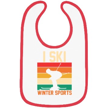 Discover Skiing Lover Silhouette Skier Retro I Ski Bibs