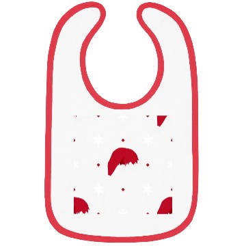 Discover Santa Hat And Snowflakes Bibs