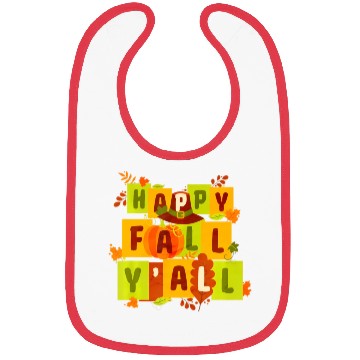 Discover Autumn Quote Happy Fall Y'all Leaves Fall Bibs