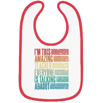 Discover Vintage Teacher Profession Gift Retro Bibs