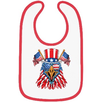 Discover America Eagle USA Patriots American Pride Bibs
