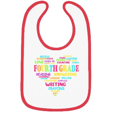 Discover Heart 4th Grade Typography Team Teacher Back To Bibs