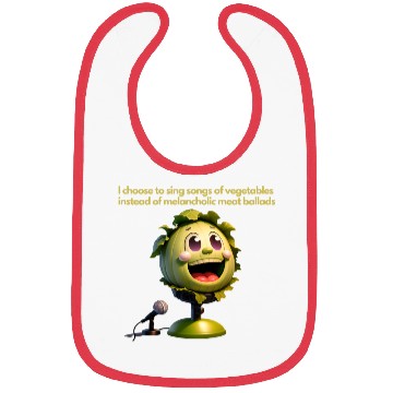 Discover I prefer to sing songs of vegetables.Vegan Fashion Bibs