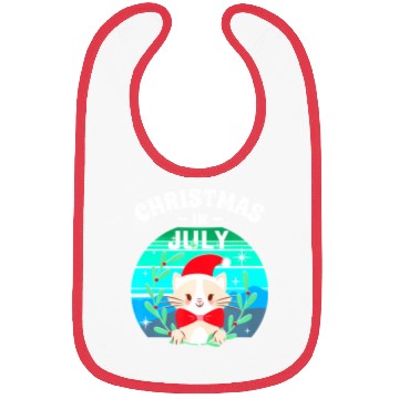 Discover Christmas in July for Women Men Cat Christmas Bibs
