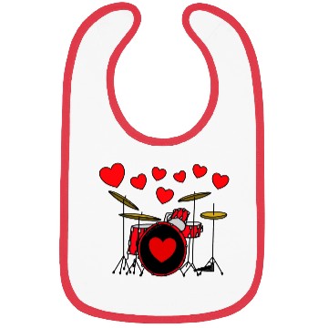 Discover Valentines Drummer Drum Teacher Wedding Musician Bibs