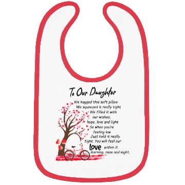 Discover Bommex Daughter Gifts from Mom Dad Throw Pillow Bibs