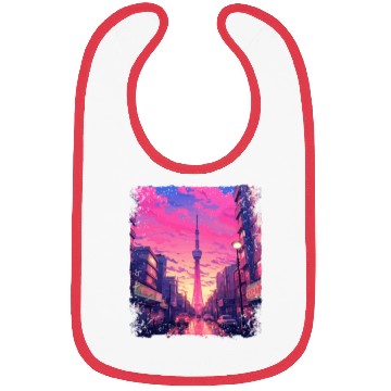 Discover Skytree Tokyo Vaporwave Aesthetic Japanese Sight Bibs