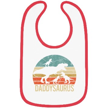 Discover Daddy Dinosaur Daddysaurus 3 Three Bibs