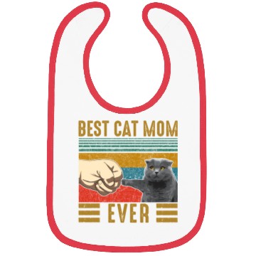 Discover Vintage Best Cat Mom Ever Mothers Day Scottish Fol Bibs