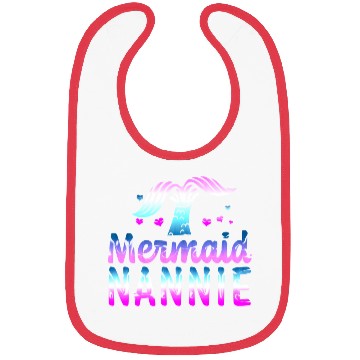 Discover Mermaid Nannie Grandma For Mothers Day Bibs
