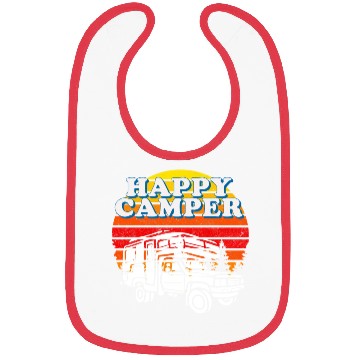 Discover Happy Camper Funny Camping Lover Bibs