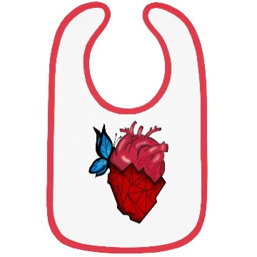 Discover Semi Geometric Semi Realistic Heart Design For Bibs