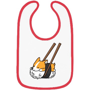 Discover Corgi Sushi Dog Bibs