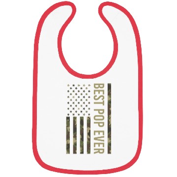 Discover Best Pop Ever Us American Flag Camo For Fathers Bibs