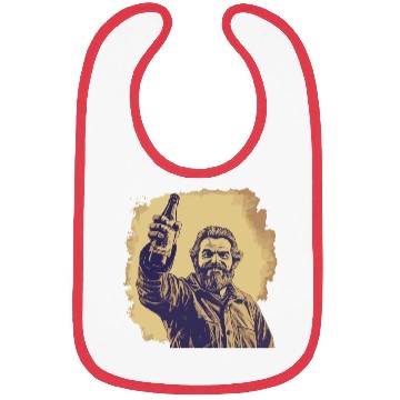 Discover Cheers to Good Times - Man Celebrating with Beer Bibs