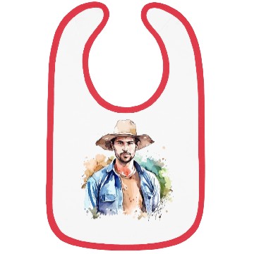 Discover Harvest Hues - Watercolor Style Farmer Artwork Bibs