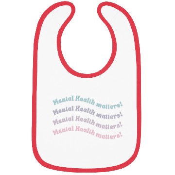 Discover Mental Health Matters | Wavy Retro French Gray Bibs