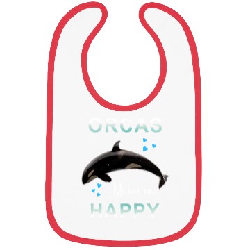 Discover Orcas Make Me Happy Killer Whale Bibs