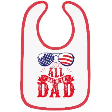 Discover All American Dad America Pride US Patriot Bibs