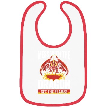 Discover Mess with the dragon get the flames Bibs