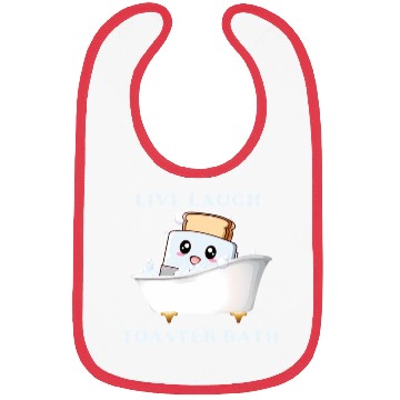 Discover Live Laugh Toaster Bath Saying Bibs