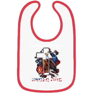 Discover One Nation Under God Jesus Usa Cross Bald Eagle Bibs